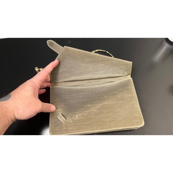 GIORGIO ARMANI OLIVE GOLD CHAIN EVENING ENVELOPE BAG - Picture 5 of 13